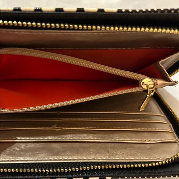 Anne Klein Black and Ivory Geometric Women's Wallet - Picture 7 of 13